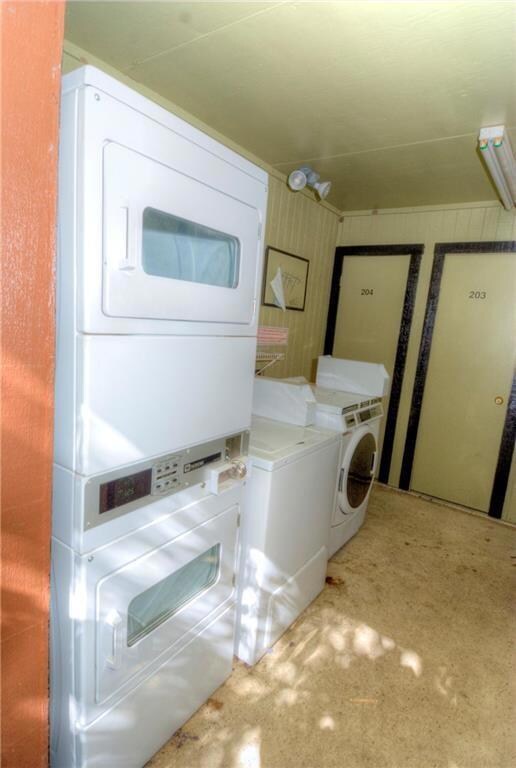 Common laundry area with separate washer and drye