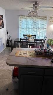 Kitchen with ceiling fan