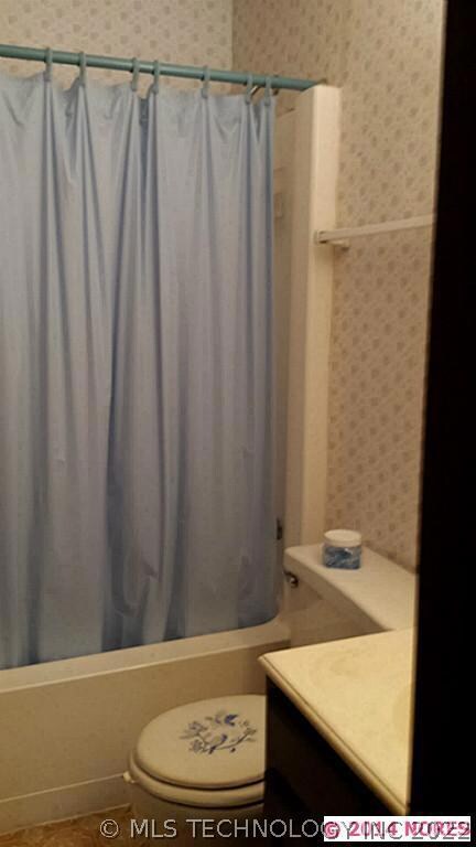 Hall Bath has tub and shower.