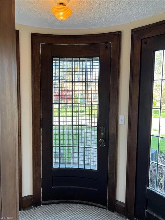 Leaded Glass, beveled main door in foyer