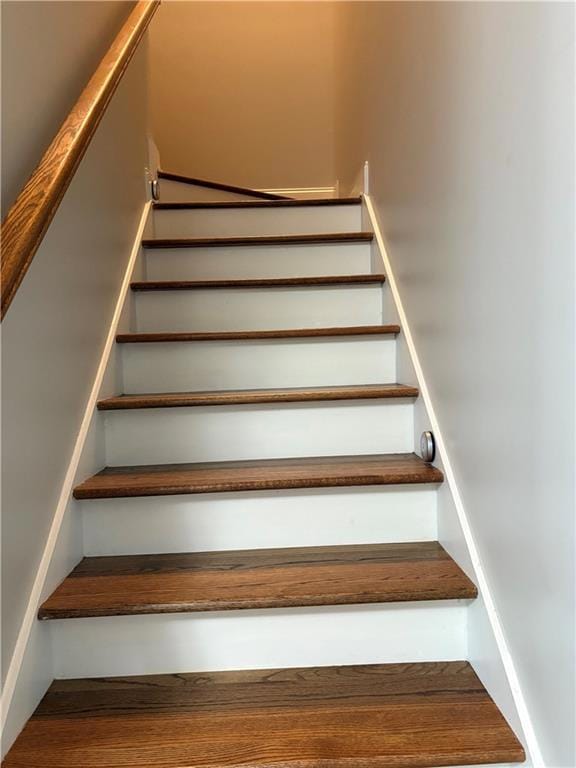 Stairs with wood finished floors