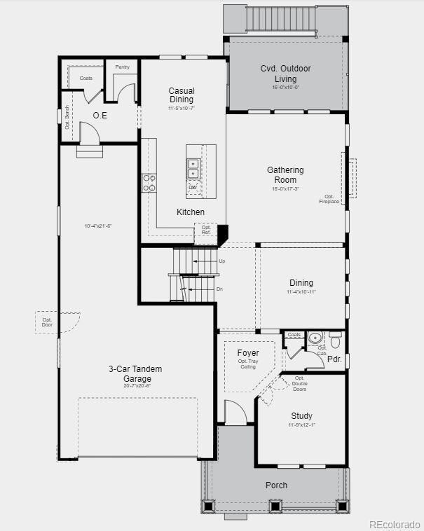 Structural options include: covered outdoor living
