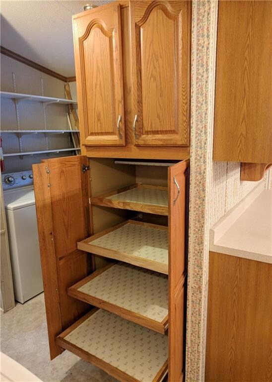 Dream pantry with slide out shelving!