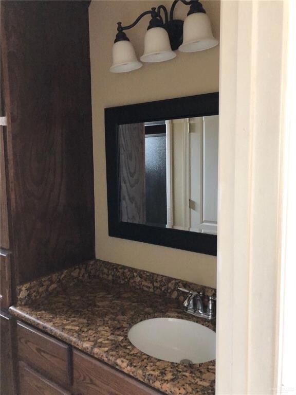 Bathroom featuring vanity