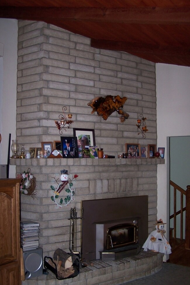 Wood stove living room