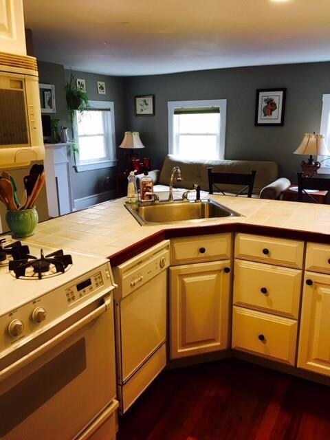 Kitchen open to the living room