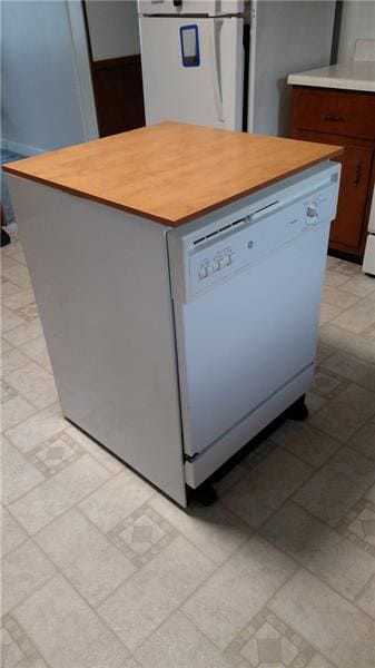 Rolling island with dishwasher, load it, roll it a