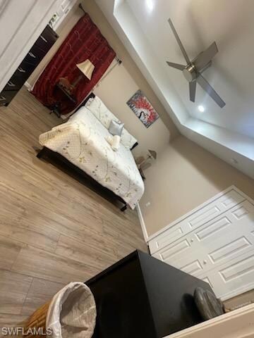 Unfurnished bedroom with ceiling fan