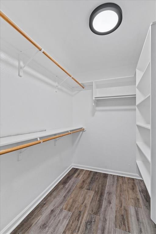 Spacious closet featuring wood finished floors