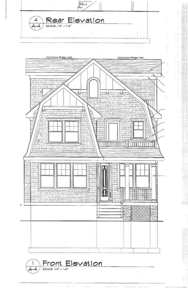 300 15th Ave Floorplan and Front elevati