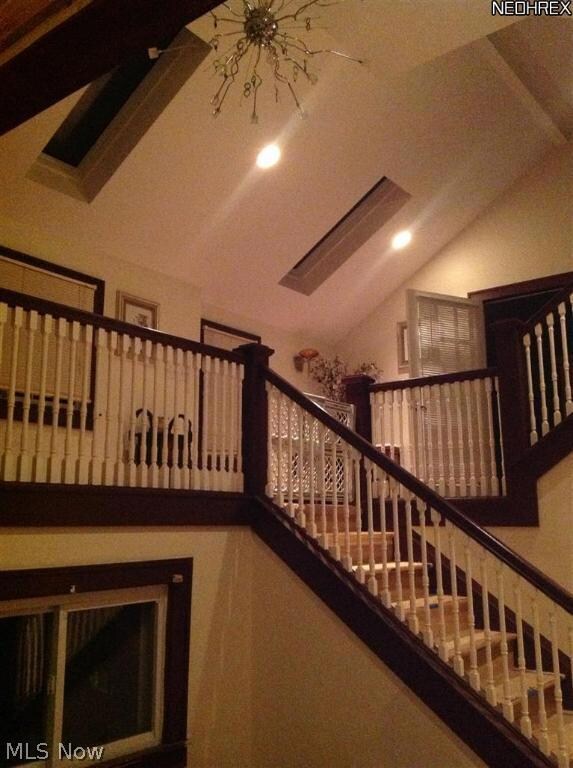 Stairs from breakfast area to the second story.