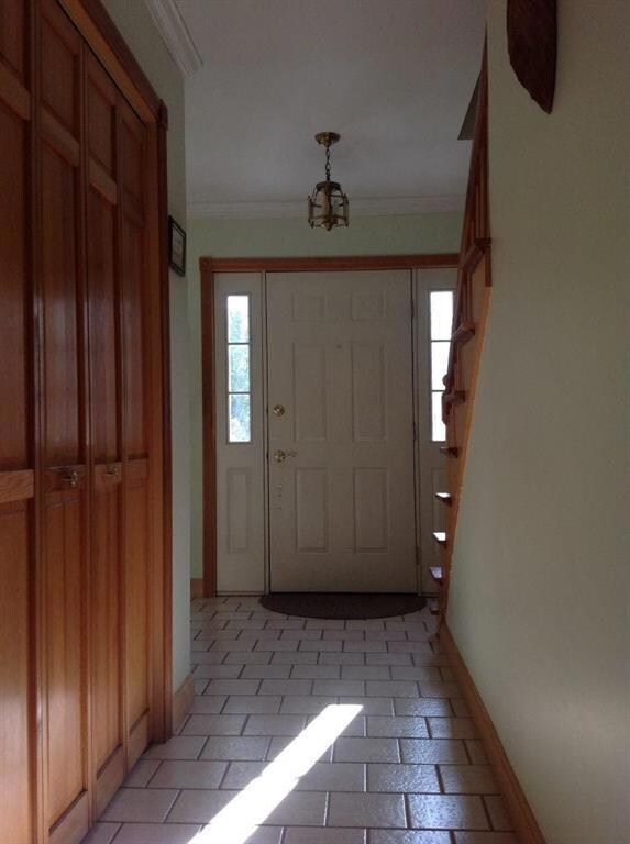Front entry with coat closet
