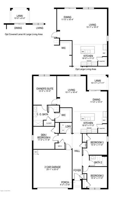 The Cali - floor plan - East, FL