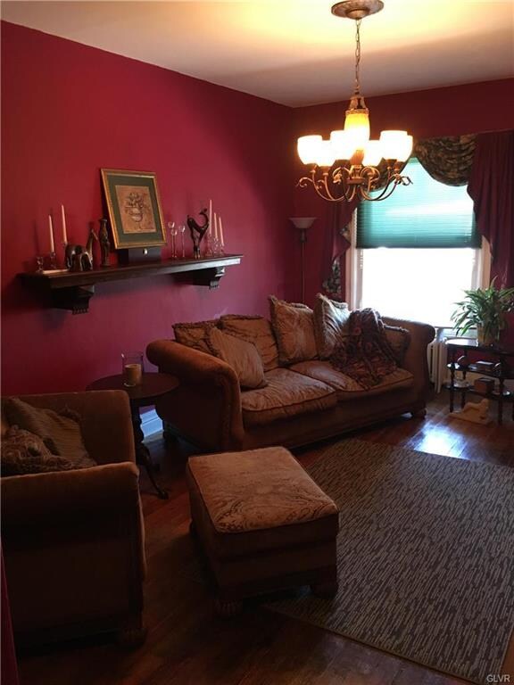 Living room view to front of house