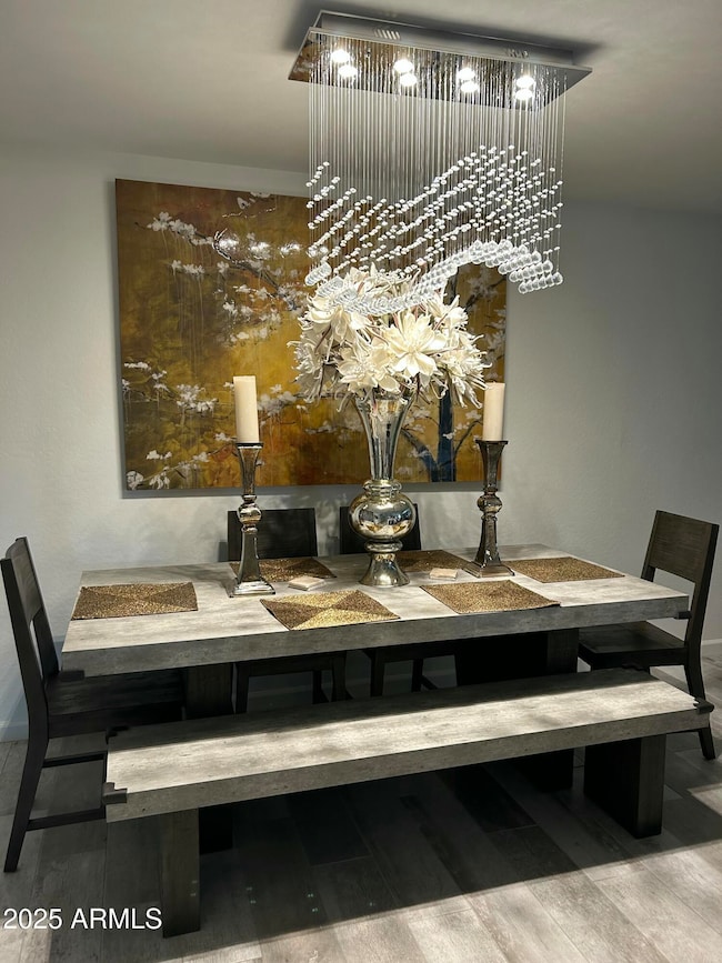 Dining Area w/Elegant Lighting