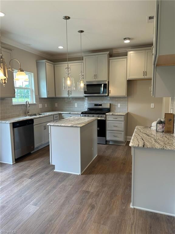 Beautiful gray marsh cabinets 