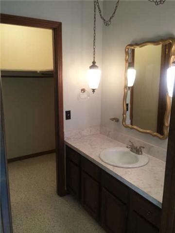 Master bathroom has a walk-in closet.