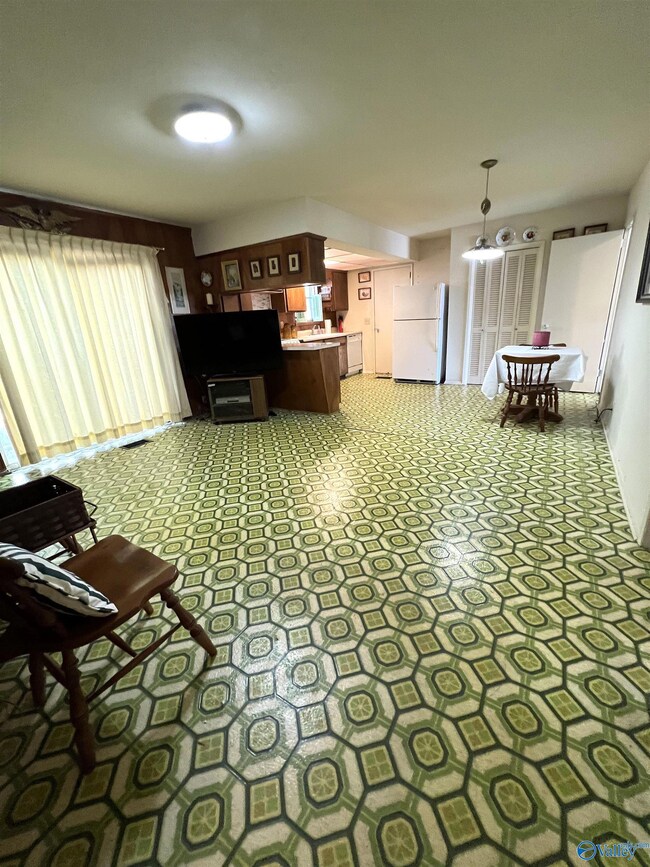 Very spacious eat-in kitchen.