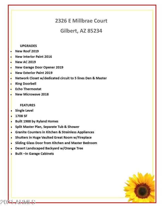 Upgrade sheet