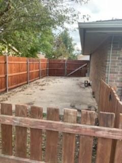Courtyard off of kitchen.  Fenced in