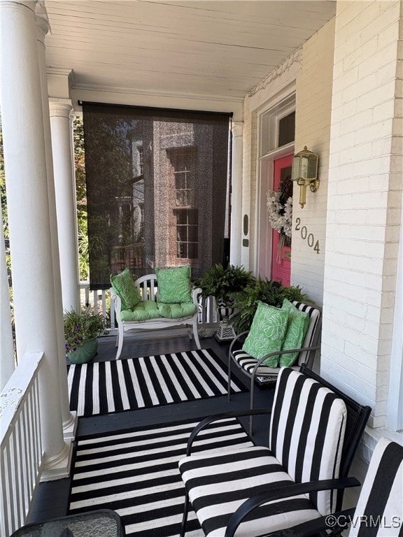 Beautiful covered porch.