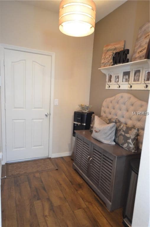 Mudroom with garage entrance.