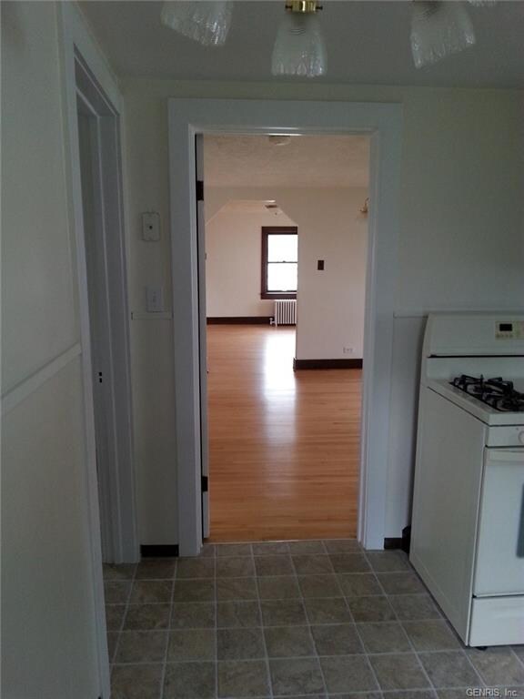 View from kitchen into dining room.