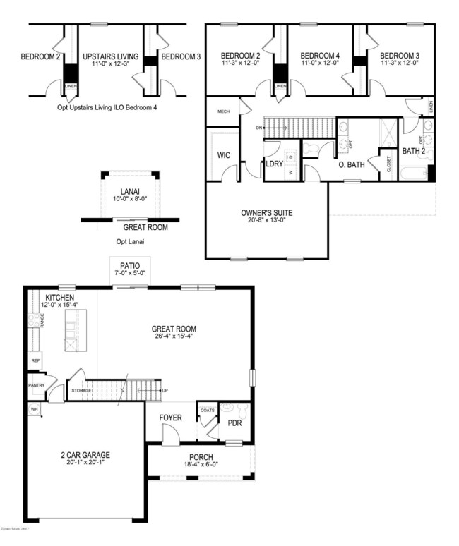 The Flora - floor plan - East, FL
