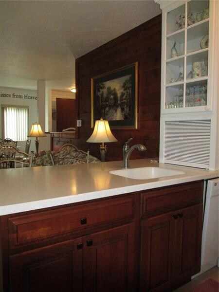 That's a Corian like counter top with a new sink a