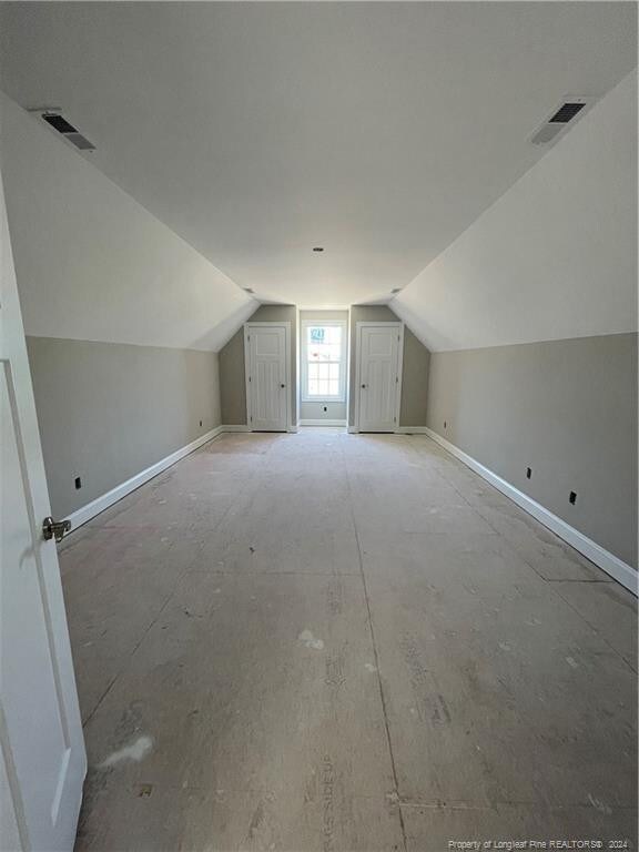 Bonus room with closet
