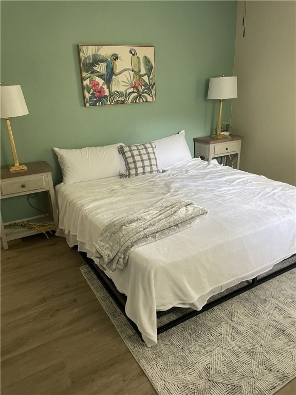 Bedroom featuring wood finished floors