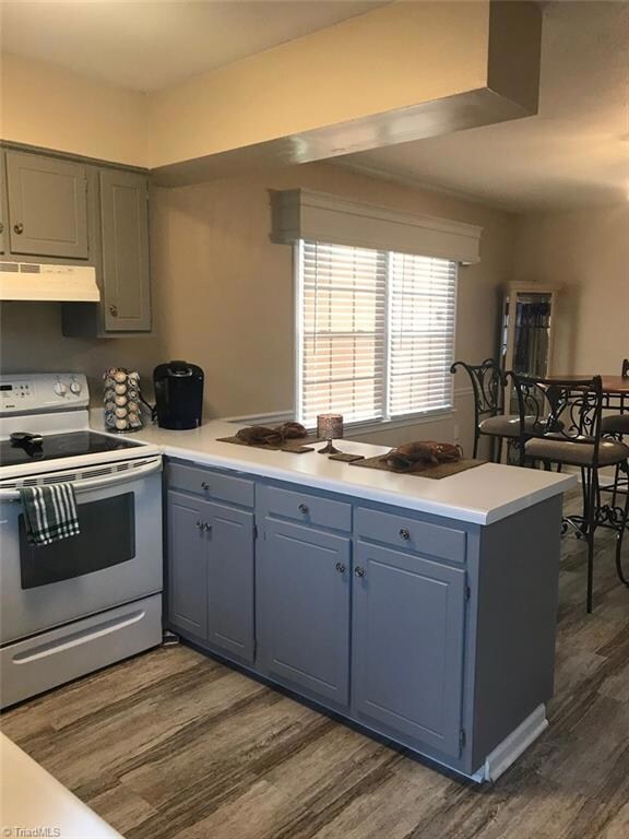 FRESHLY PAINTED CABINETS W/NEW FIXTURES