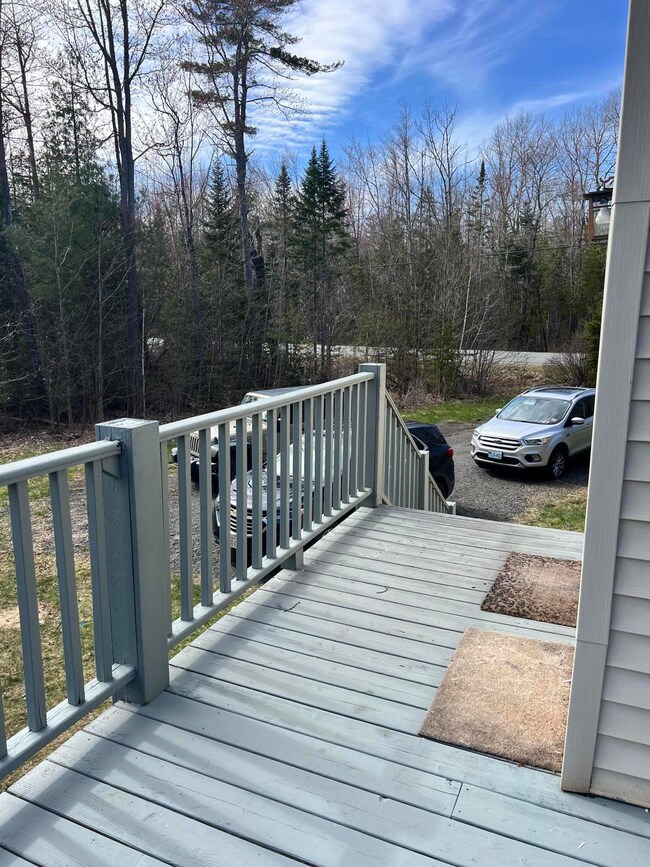 side of deck stairs