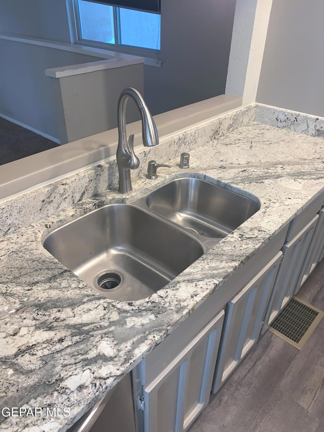 Kitchen granite counters and sink
