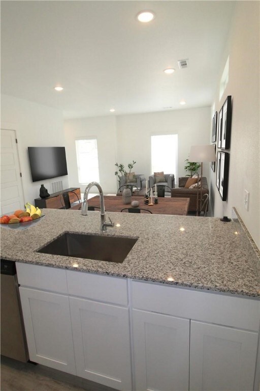 Virtually staged room of same floor plan