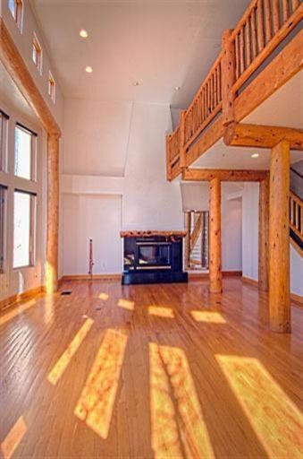 Spacious and bright with gas fire place.