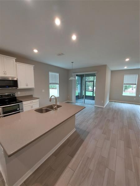 Large kitchen entertainment counter