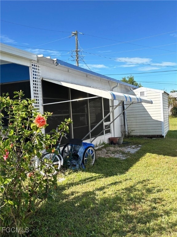 NE side showing shed in the back