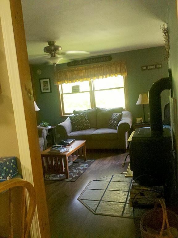 Living Room with Wood Stove