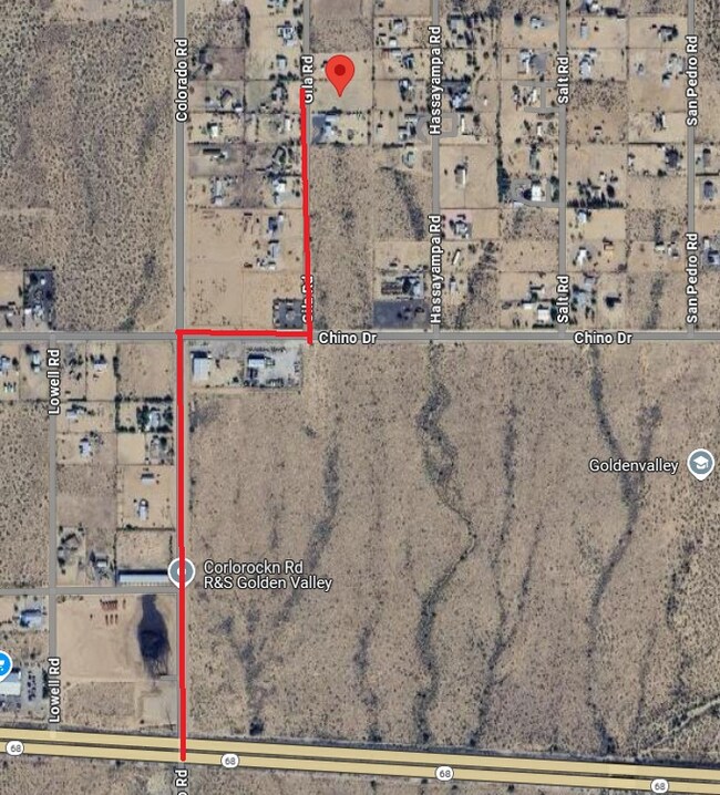Map / location with property boundaries highlighte
