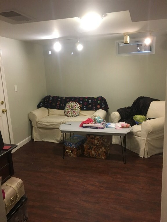 Sitting area in basement