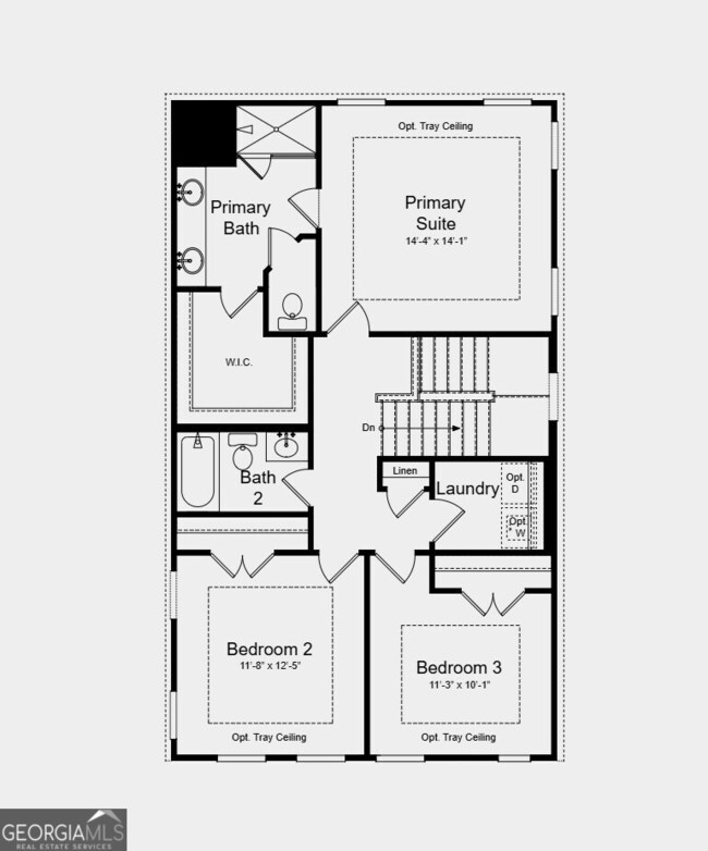 Upper Level Floor Plan - Additional highlights include: fireplace in the great room