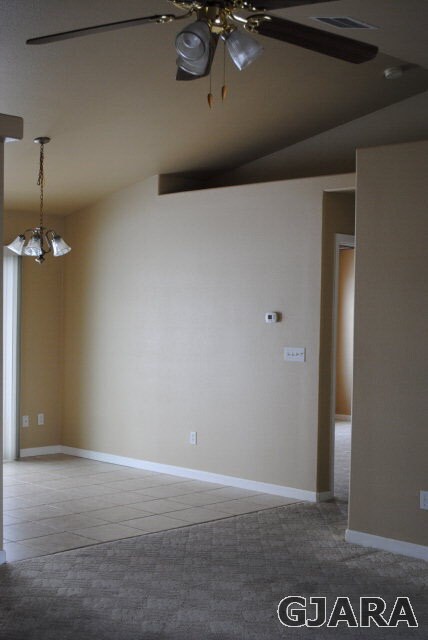 View into dining room from living room.
