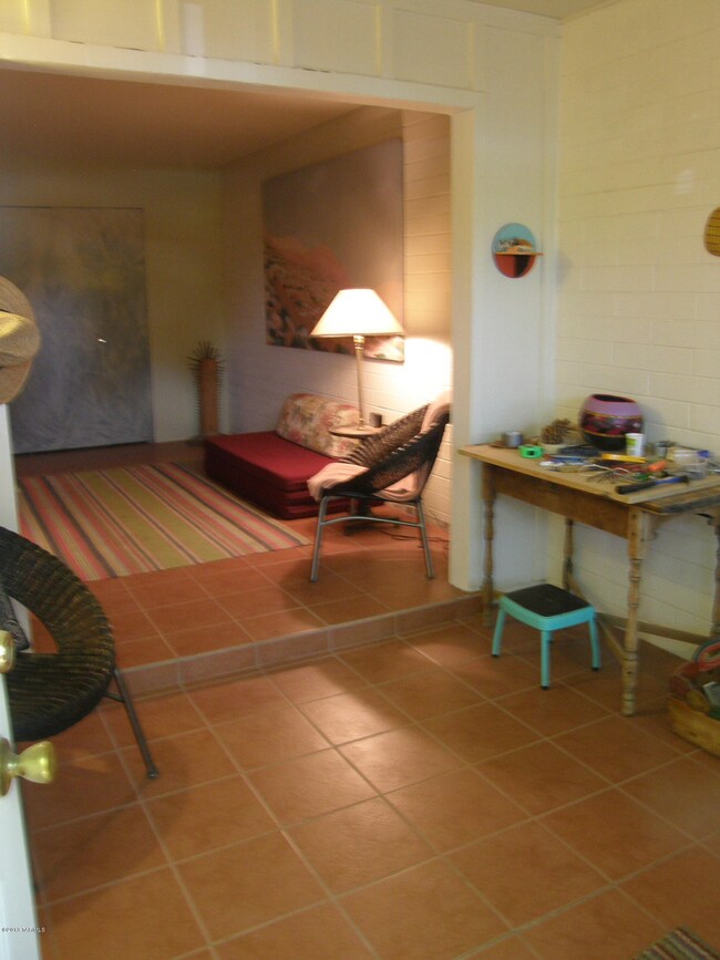 looking in to bedroom from office