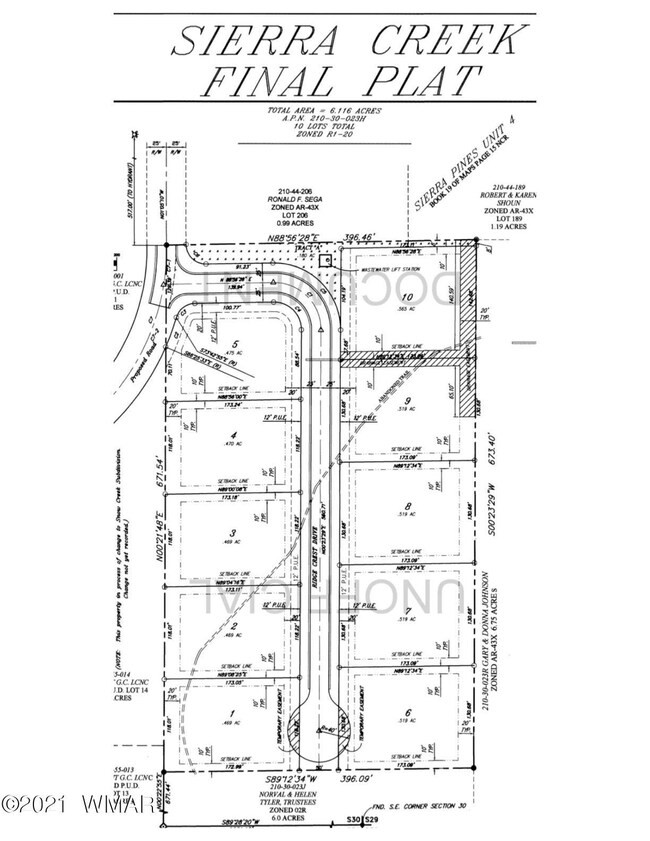 Sierra Creek Plat Map - Primary