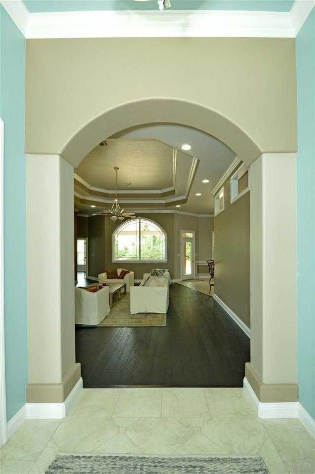 Looking through family room to outdoor lanai