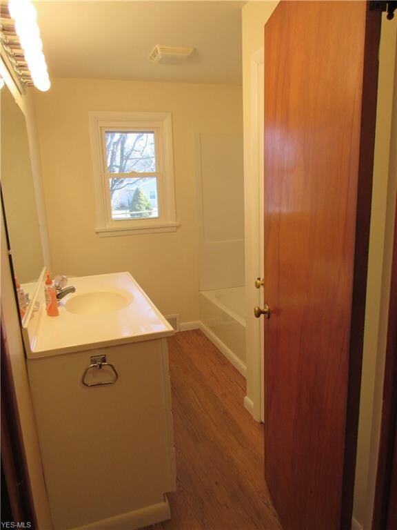 Completely redone hall full bath with closet for l