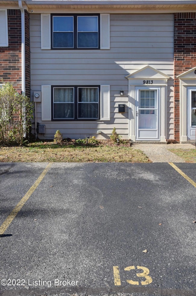 Front with parking spot