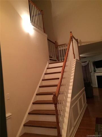 Hardwood flooring continues upstairs