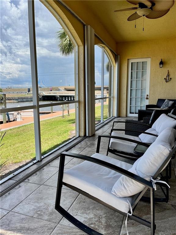 Screen enclosed lanai overlooking the gulf
